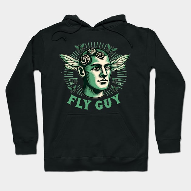 Fly guy olds chool tattoo Hoodie by myvintagespace